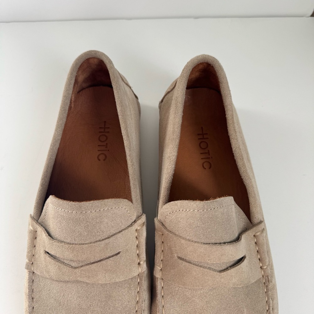Men's Beige Suede Loafers Hotic - Picture 11 of 12